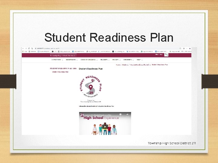 Student Readiness Plan 