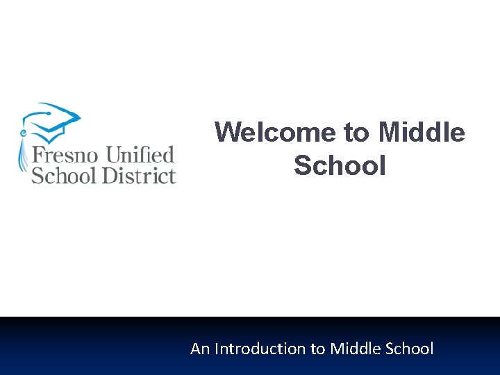 Welcome to Middle School An Introduction to Middle School 