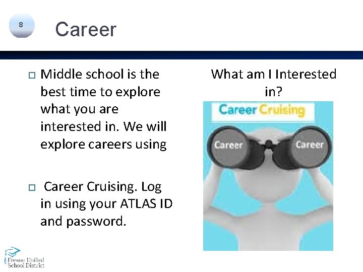 Career 8 Middle school is the best time to explore what you are interested