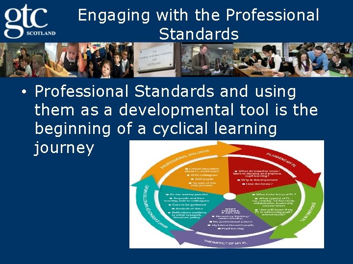 Engaging with the Professional Standards • Professional Standards and using them as a developmental