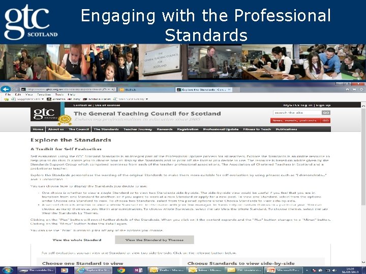 Engaging with the Professional Standards 