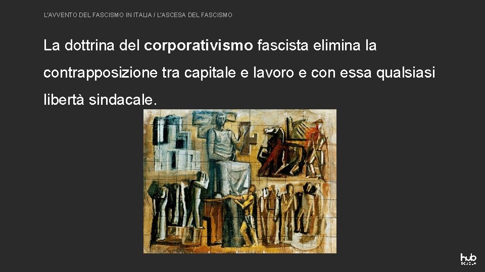 L'AVVENTO DEL FASCISMO IN ITALIA / L'ASCESA DEL FASCISMO La dottrina del corporativismo fascista