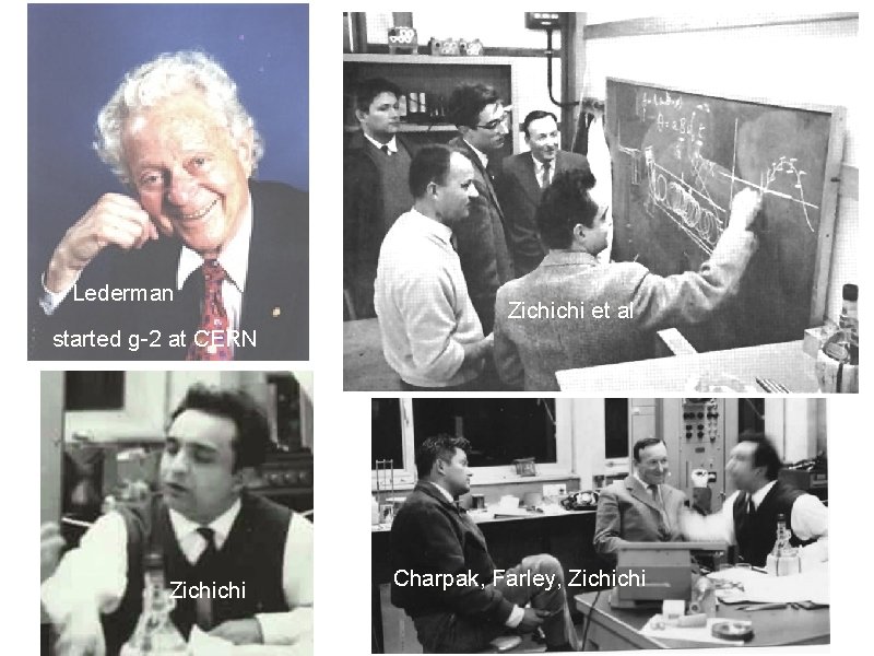 Lederman Zichichi et al started g-2 at CERN Zichichi Charpak, Farley, Zichichi 