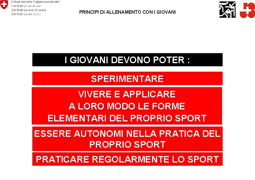 PRINCIPI DI ALLENAMENTO CON I GIOVANI CHI DICE A UN BAMBINO QUALE SPORT DEVE