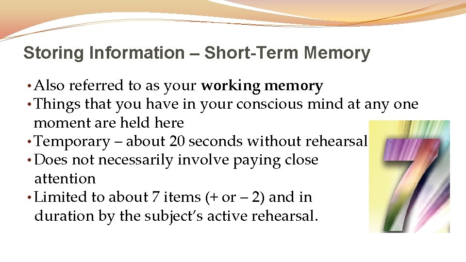 Memory and Thought Chapter 3 Memory The storage