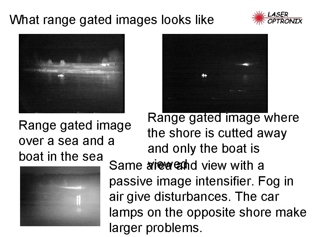 What range gated images looks like Range gated image where Range gated image the