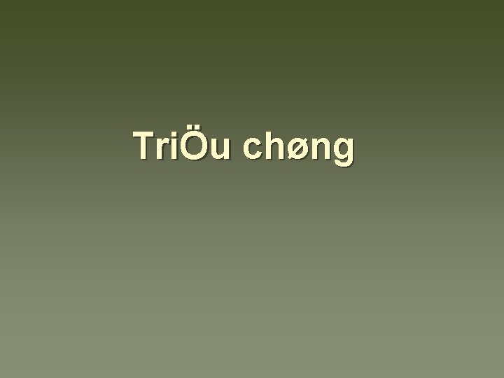 TriÖu chøng 