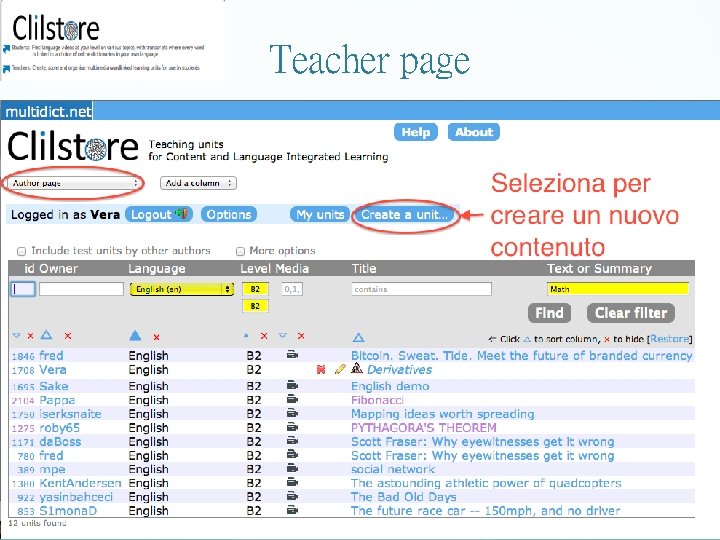 Teacher page 