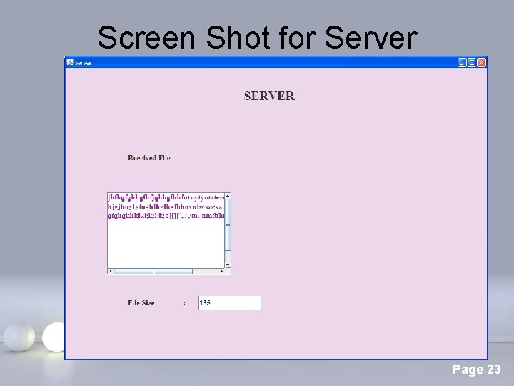 Screen Shot for Server Page 23 