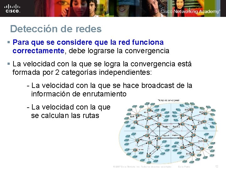 Detección de redes § Para que se considere que la red funciona correctamente, debe