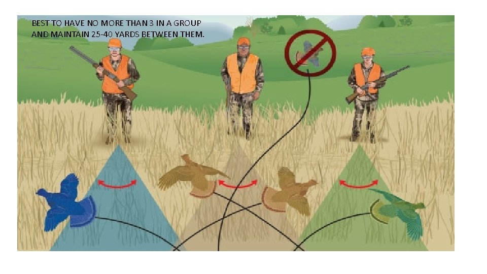 BEST TO HAVE NO MORE THAN 3 IN A GROUP AND MAINTAIN 25 -40