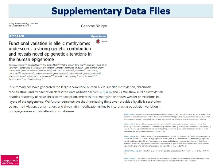 Supplementary Data Files 