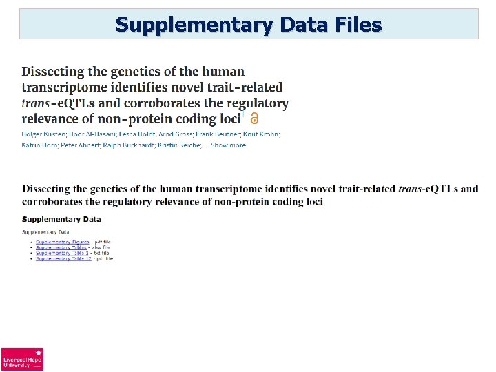 Supplementary Data Files 