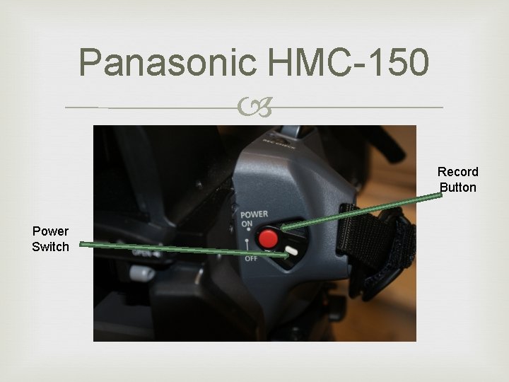 Panasonic HMC-150 Record Button Power Switch 