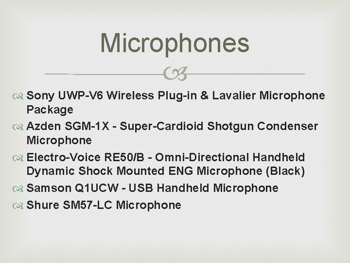 Microphones Sony UWP-V 6 Wireless Plug-in & Lavalier Microphone Package Azden SGM-1 X -