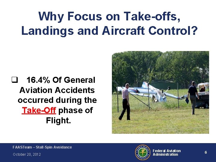 Why Focus on Take-offs, Landings and Aircraft Control? q 16. 4% Of General Aviation Why Focus on Take-offs, Landings and Aircraft Control? q 16. 4% Of General Aviation