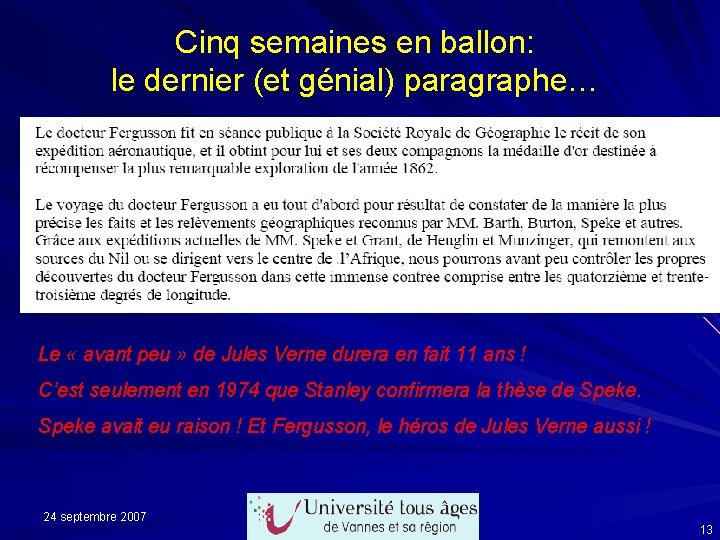 Cinq semaines en ballon: le dernier (et génial) paragraphe… Le « avant peu »