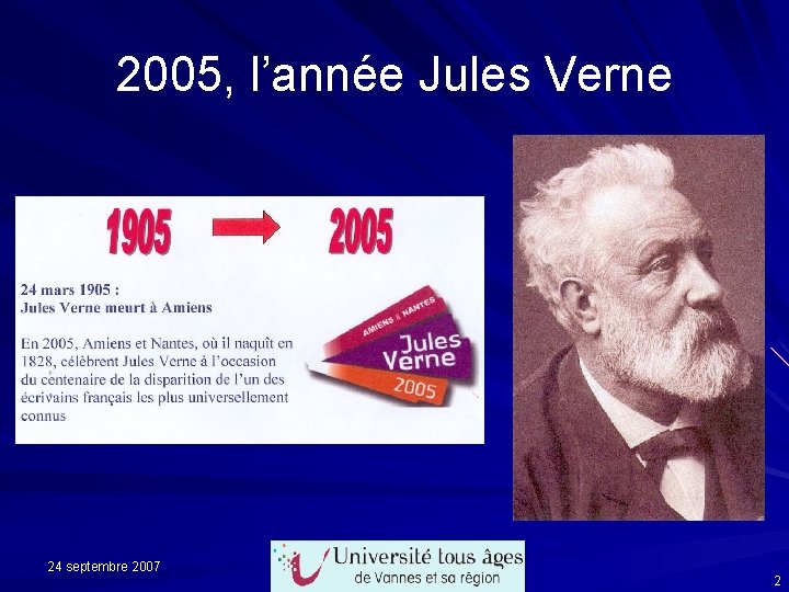 2005, l’année Jules Verne 24 septembre 2007 2 