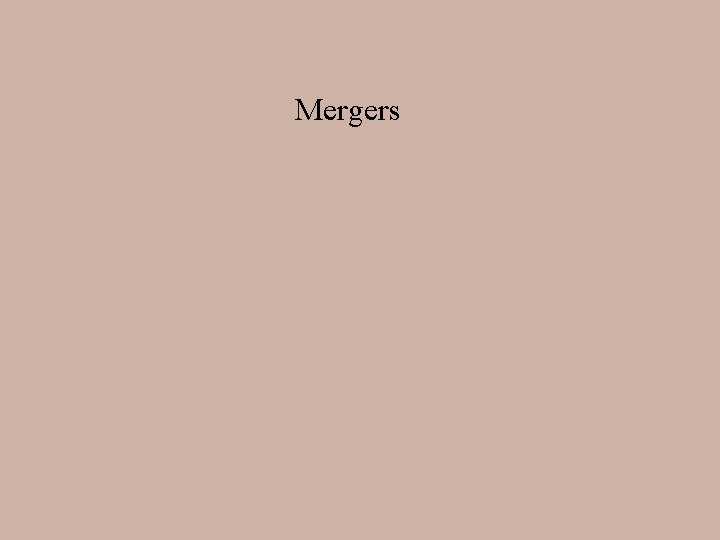 Mergers 