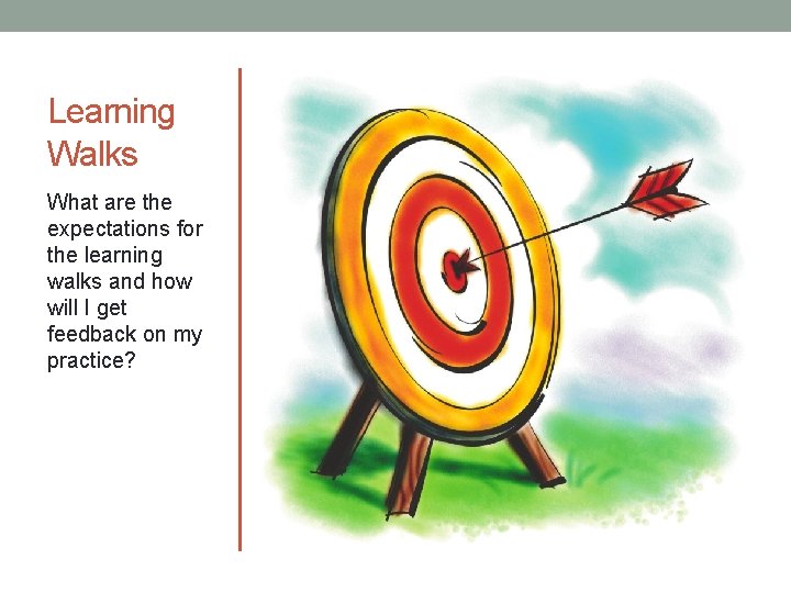 Learning Walks What are the expectations for the learning walks and how will I