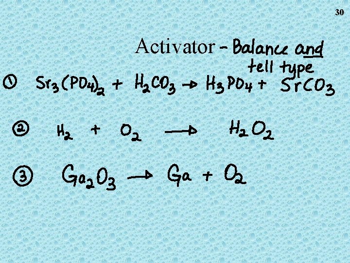 30 Activator 30 Activator