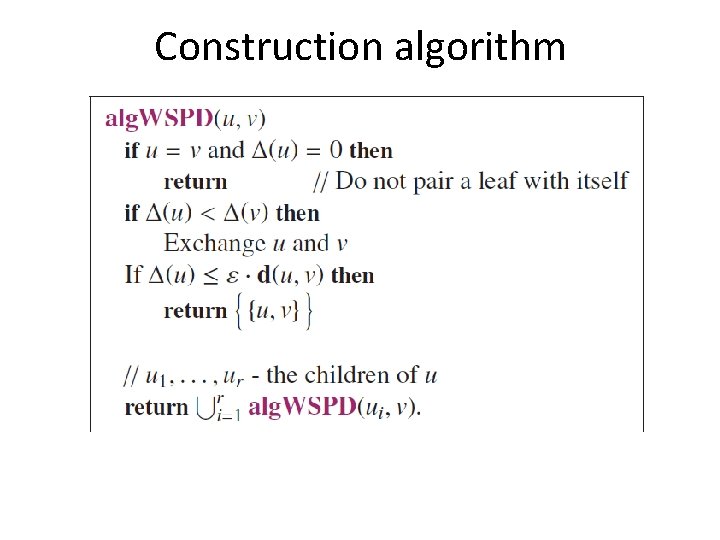 Construction algorithm 