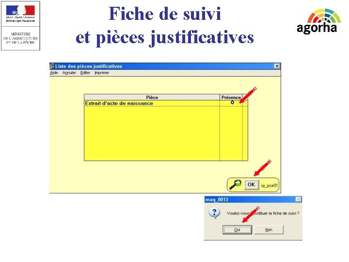 Fiche de suivi et pièces justificatives o sg/srh/misirh 