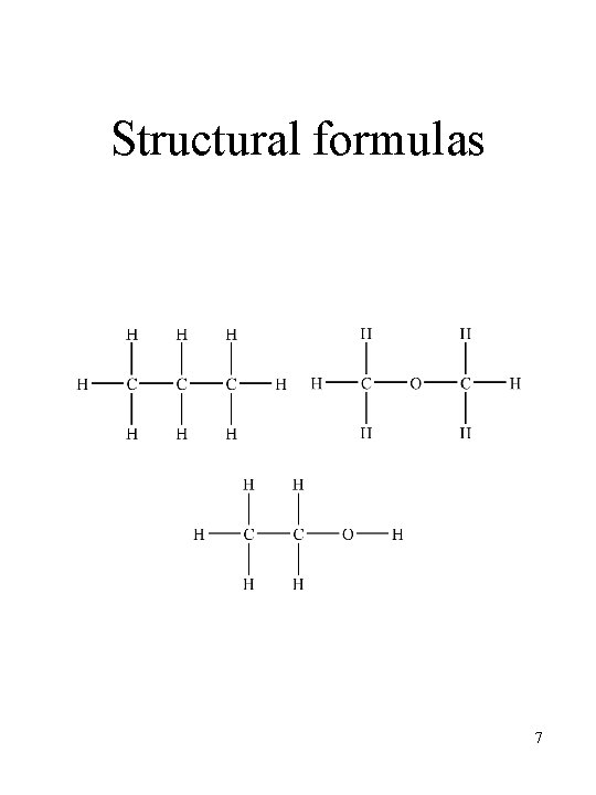 Structural formulas 7 