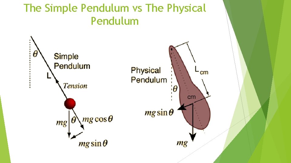 The Simple Pendulum vs The Physical Pendulum 