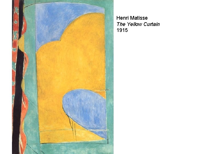 Henri Matisse The Yellow Curtain 1915 