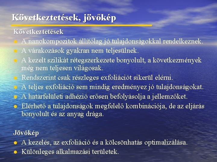 jövőkép következtetése