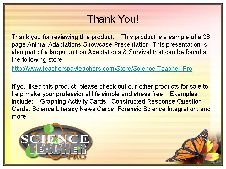 Thank You! Thank you for reviewing this product. This product is a sample of