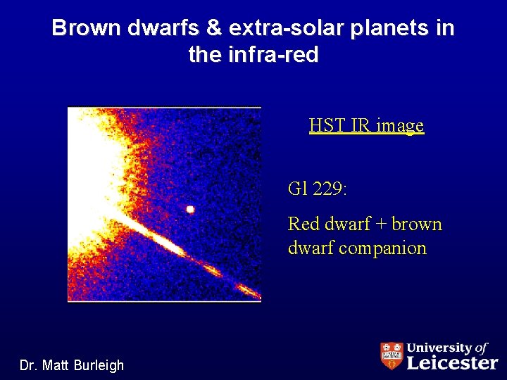Brown dwarfs & extra-solar planets in the infra-red HST IR image Gl 229: Red