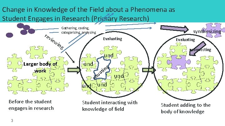 2016 Change in Knowledge of the Field about a Phenomena as Student Engages in