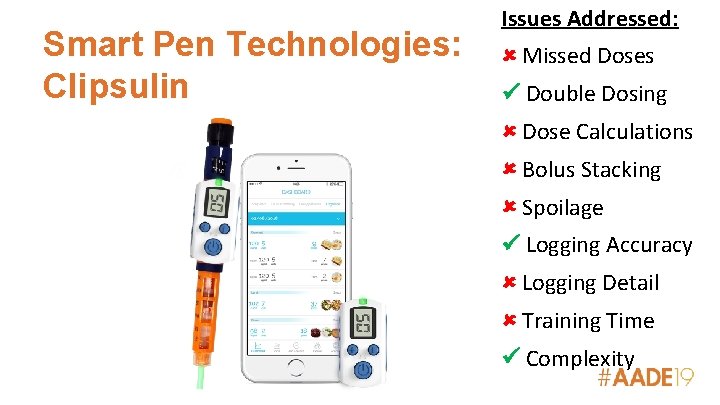 Smart Pen Technologies: Clipsulin Issues Addressed: Missed Doses Double Dosing Dose Calculations Bolus Stacking