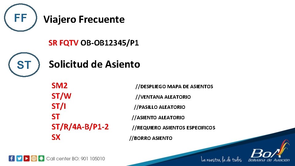 FF Viajero Frecuente SR FQTV OB-OB 12345/P 1 ST Solicitud de Asiento SM 2