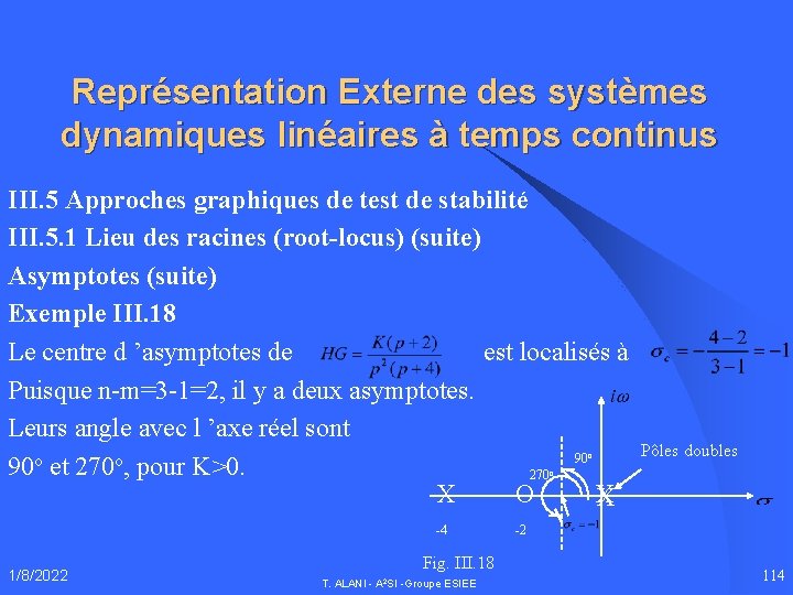 Représentation Externe des systèmes dynamiques linéaires à temps continus III. 5 Approches graphiques de