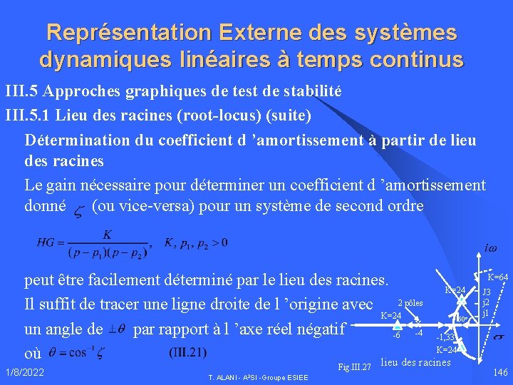 Représentation Externe des systèmes dynamiques linéaires à temps continus III. 5 Approches graphiques de