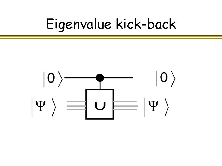 Eigenvalue kick-back 