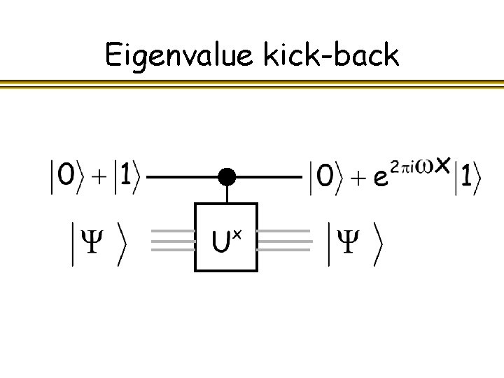 Eigenvalue kick-back 