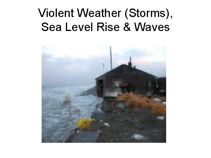 Violent Weather (Storms), Sea Level Rise & Waves 