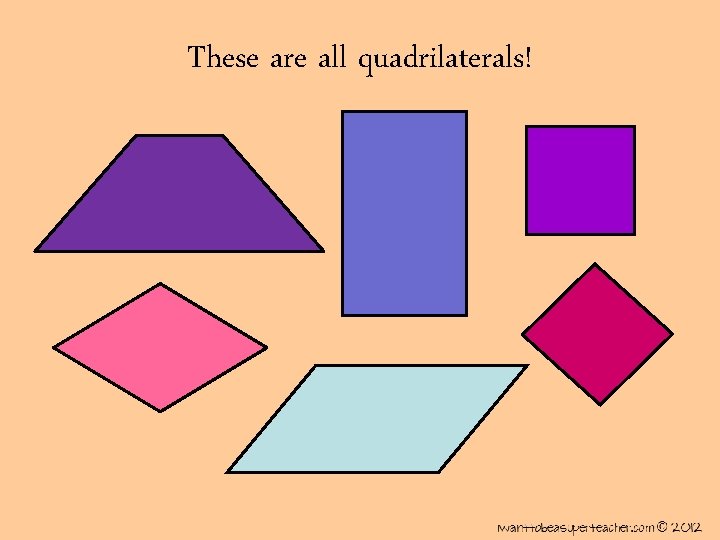These are all quadrilaterals! 