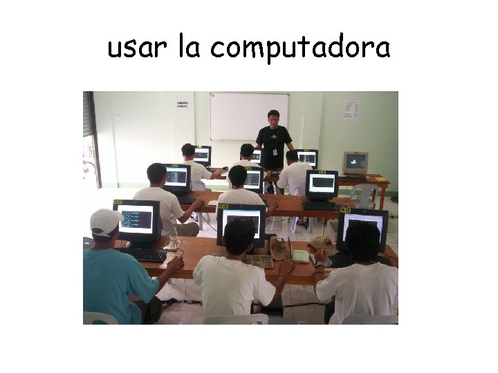 usar la computadora 