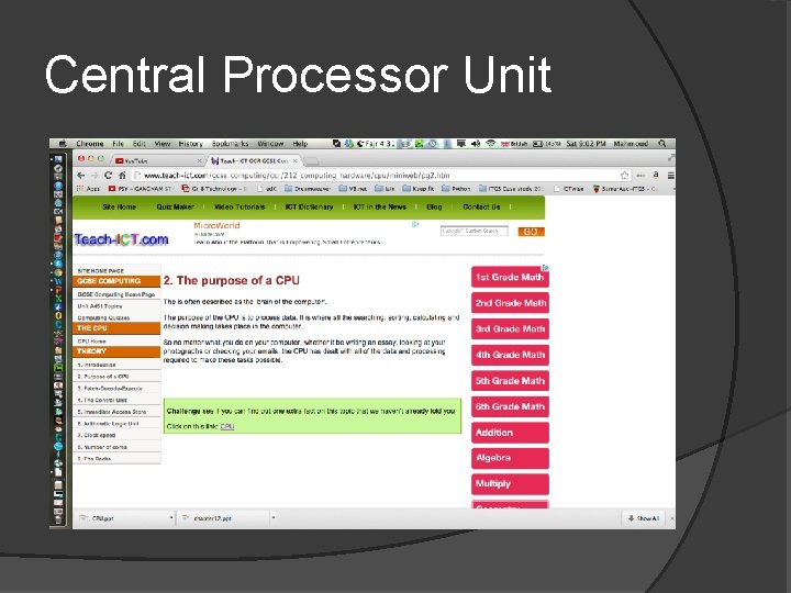 Central Processor Unit 
