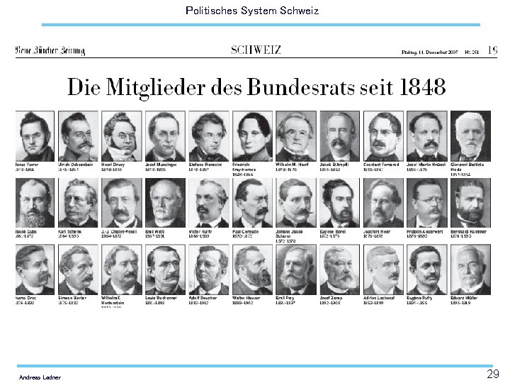 Politisches System Schweiz Andreas Ladner 29 