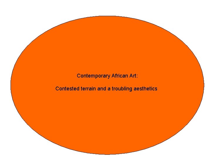 Contemporary African Art: Contested terrain and a troubling aesthetics 
