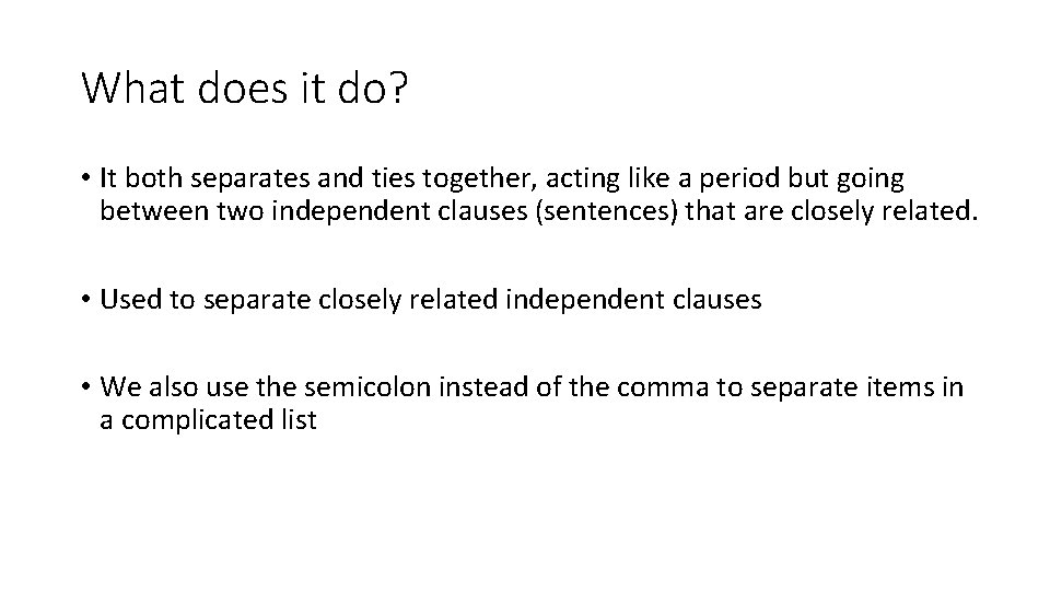 What does it do? • It both separates and ties together, acting like a What does it do? • It both separates and ties together, acting like a