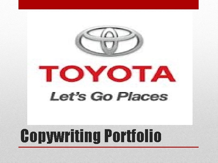 Copywriting Portfolio 