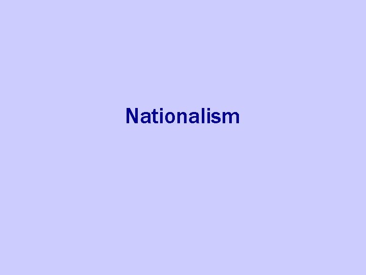 Nationalism 