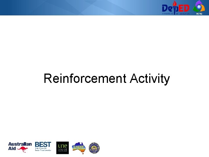 RCTQ Reinforcement Activity 